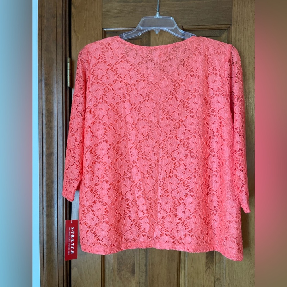 Rebecca Malone lace top Size XL with tags - Picture 3 of 5
